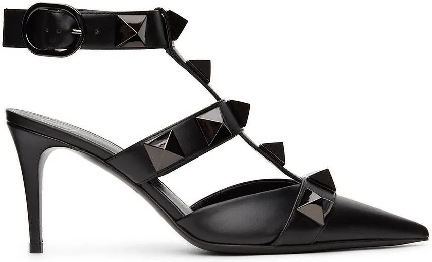 Valentino Garavani Black Roman Stud 80 Heels