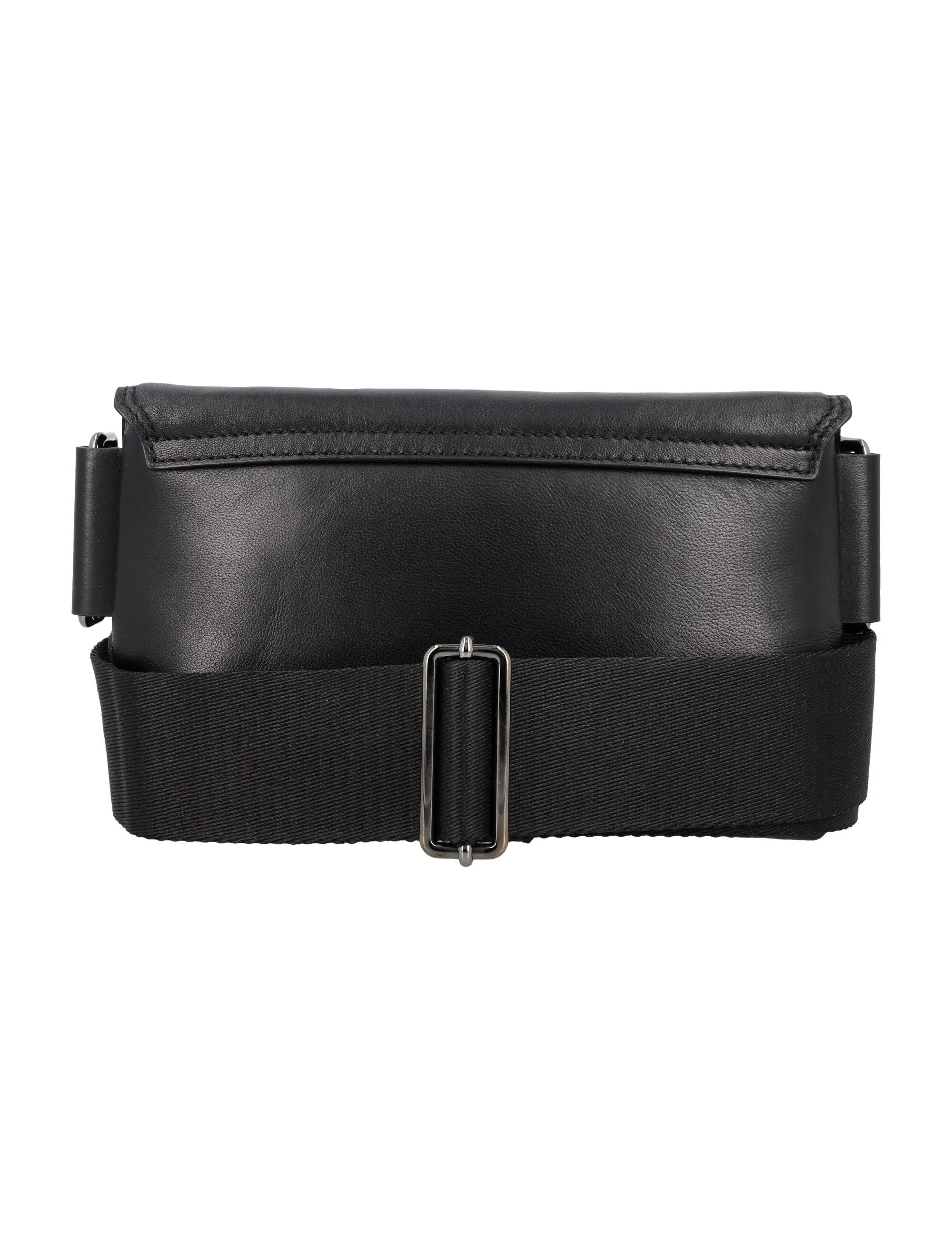 VALENTINO GARAVANI Men's Mini Waist Satchel in Nero Lambskin