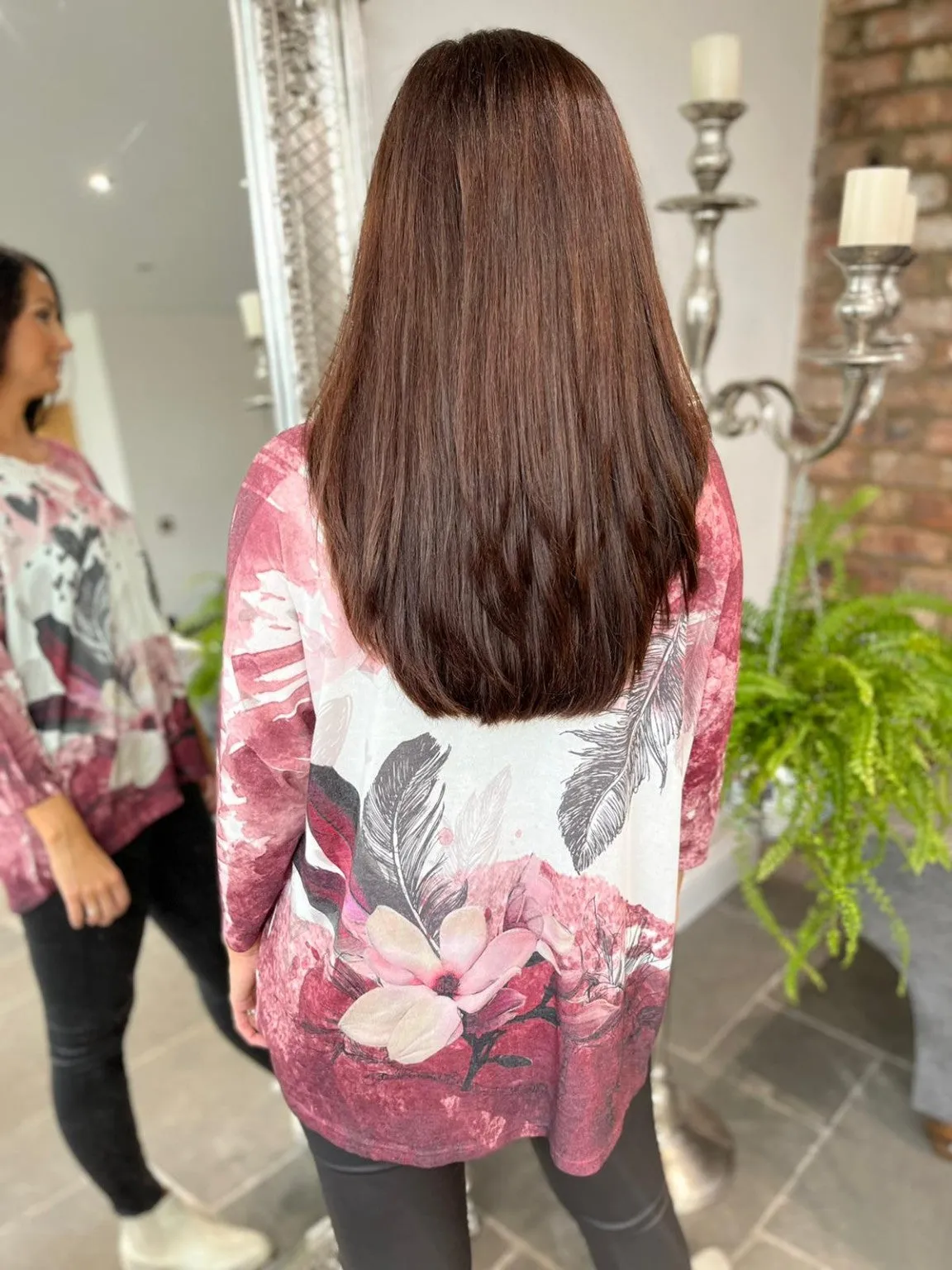 Washed Feather Heart Top Bonnie