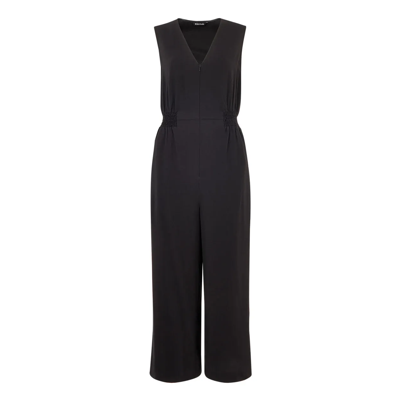 WHISTLES Remmie Wide Leg Jumpsuit - Black