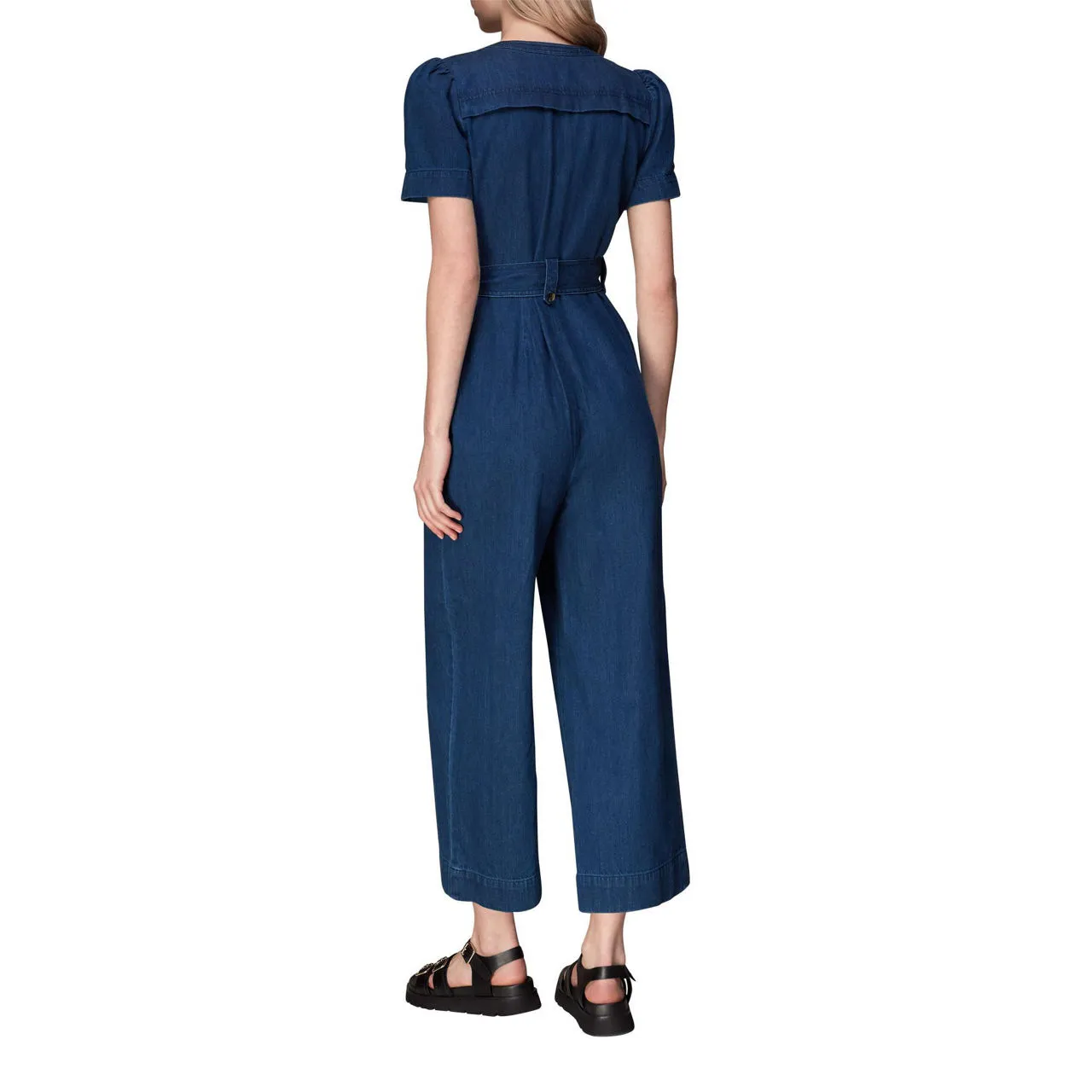 WHISTLES The Sustainable Edit Alana Denim Jumpsuit - Blue