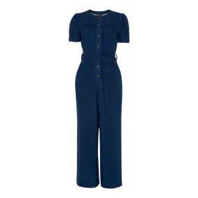 WHISTLES The Sustainable Edit Alana Denim Jumpsuit - Blue