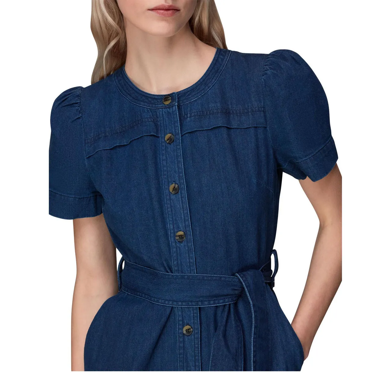 WHISTLES The Sustainable Edit Alana Denim Jumpsuit - Blue