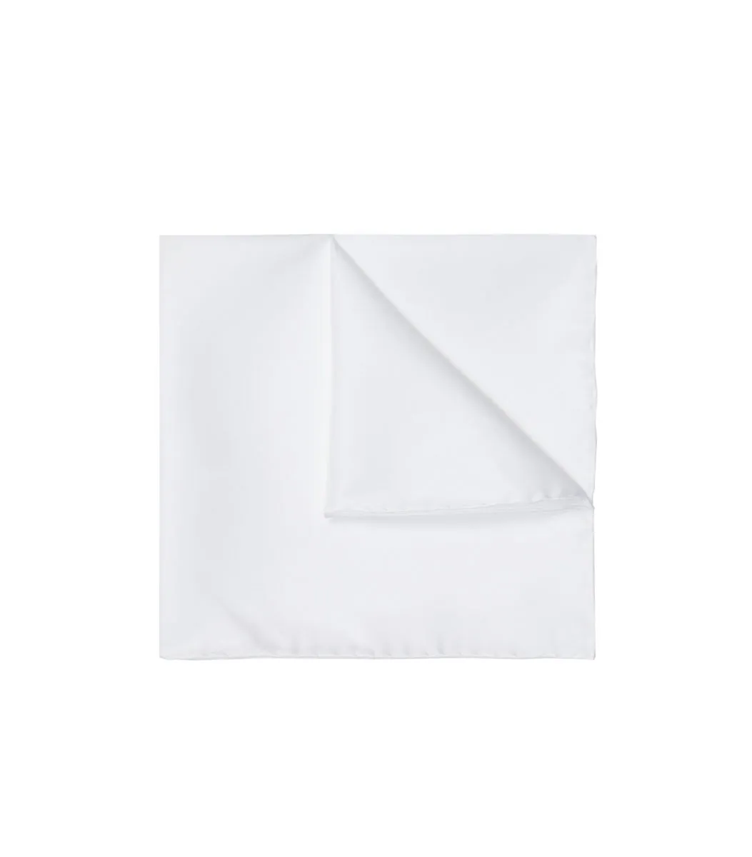 White Silk Pocket Square