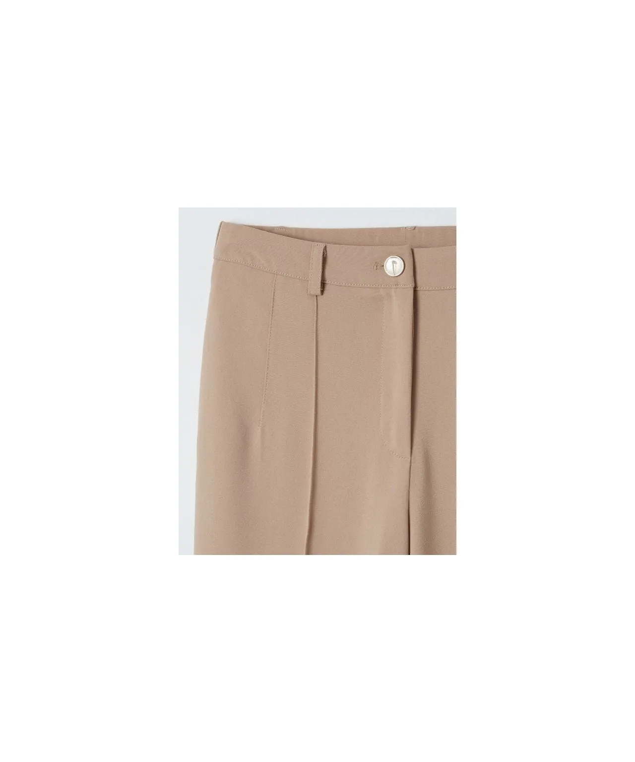 Wide-leg Front Pleat Trousers