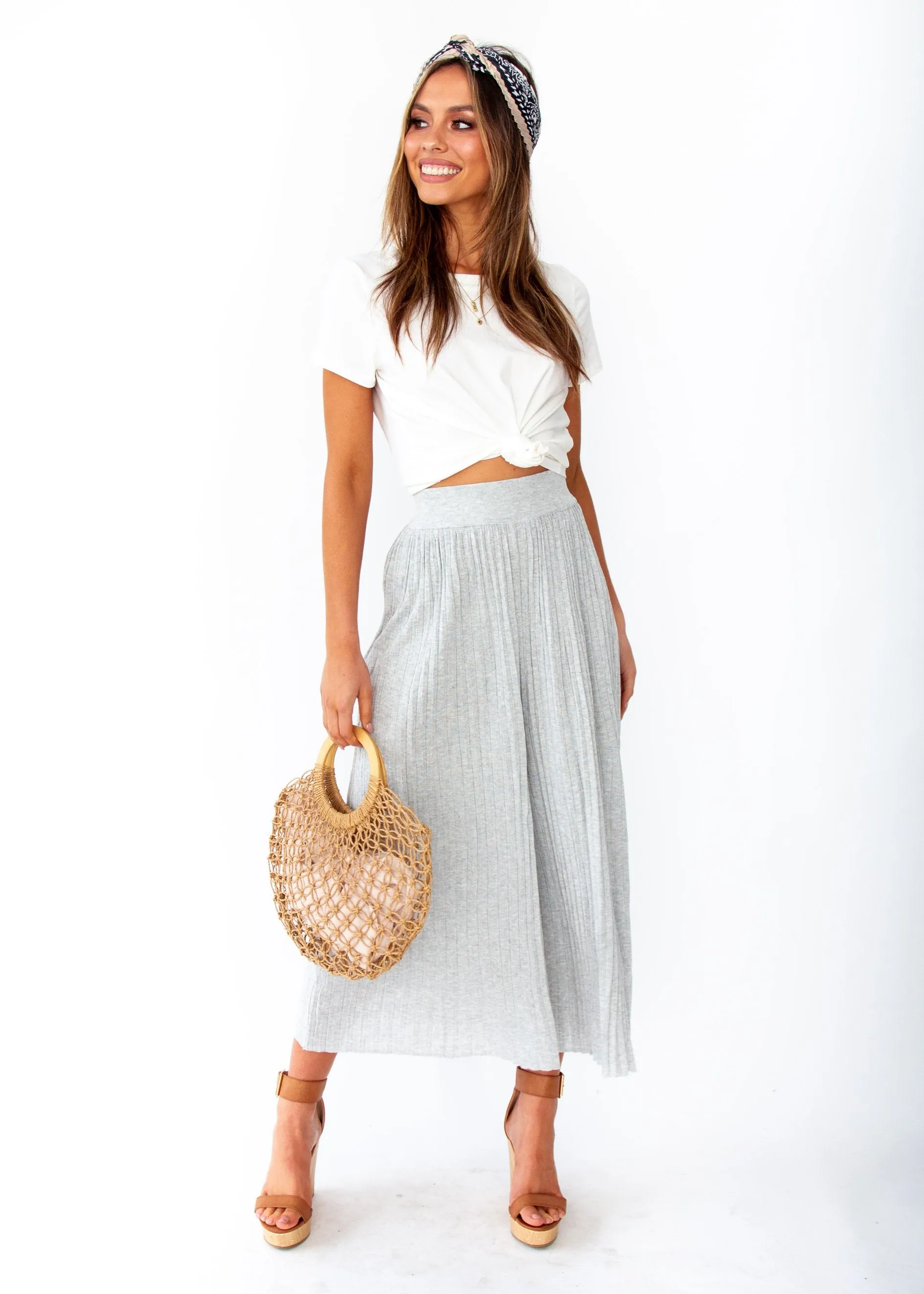 Wintercrest Knit Culottes - Grey