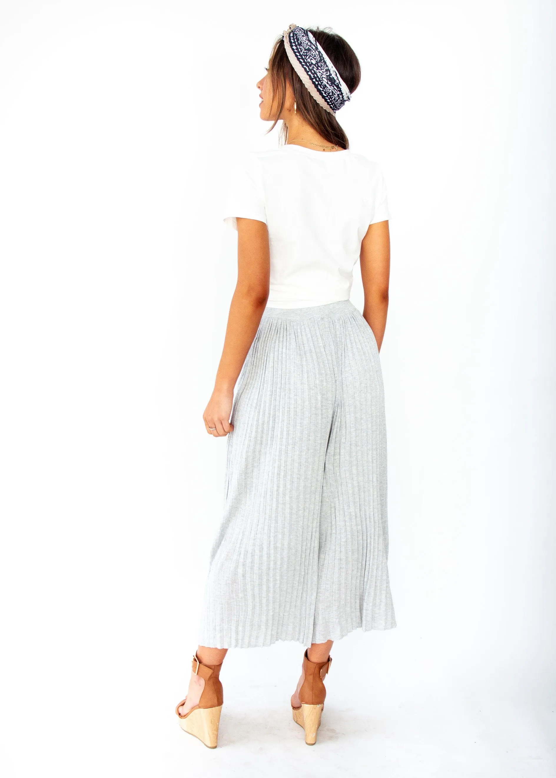 Wintercrest Knit Culottes - Grey