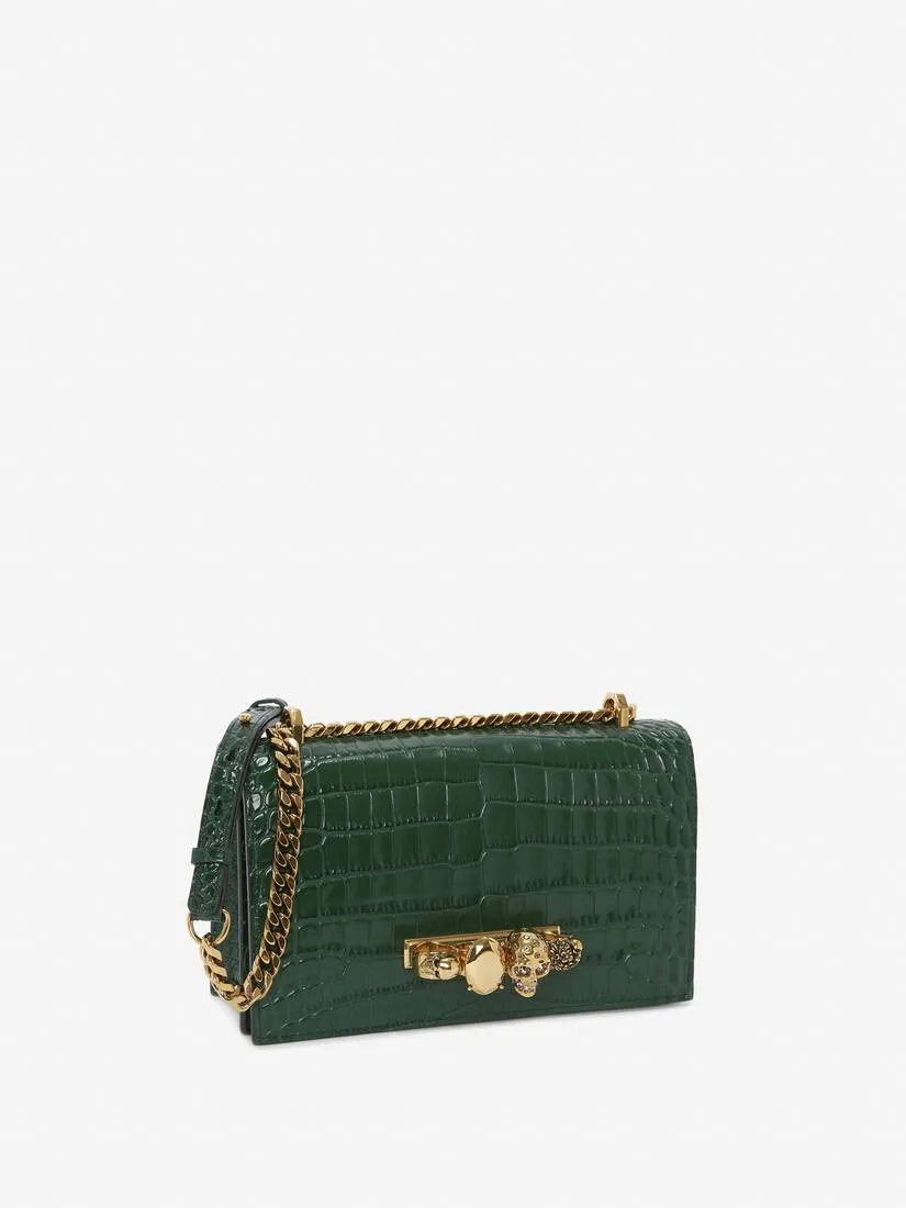 Women's Jewelled Satchel in Emerald