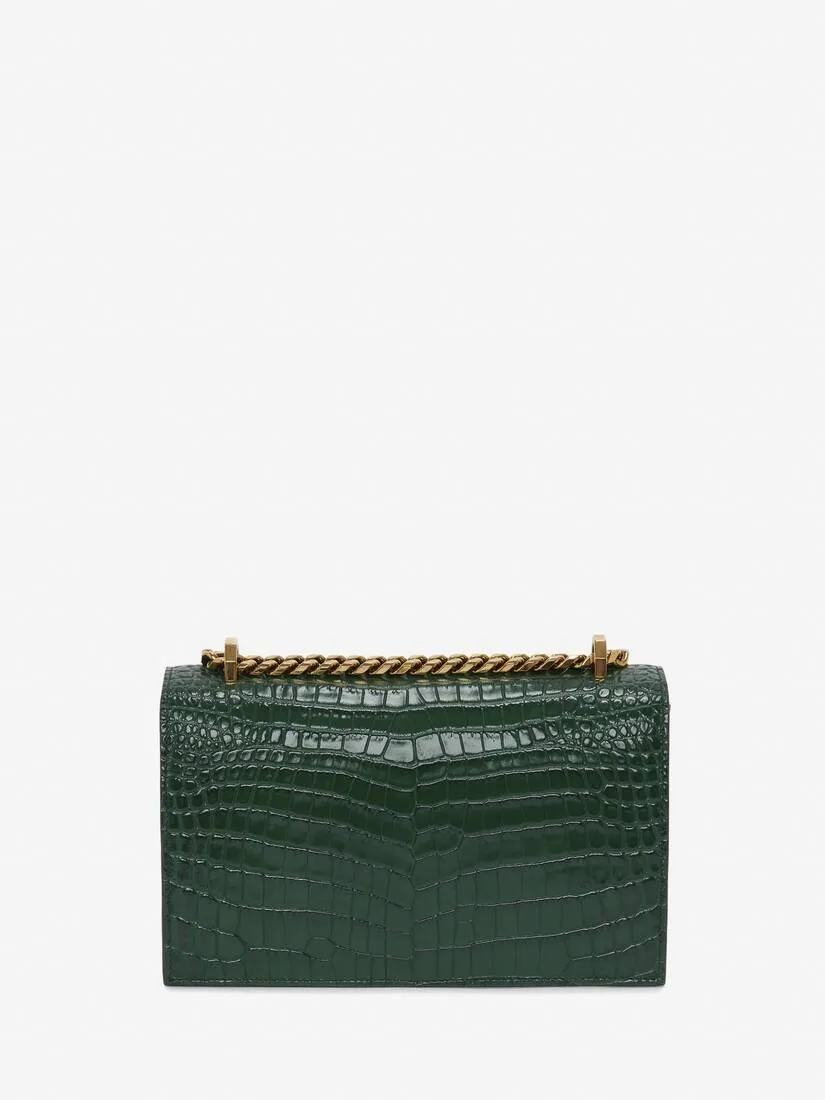 Women's Jewelled Satchel in Emerald