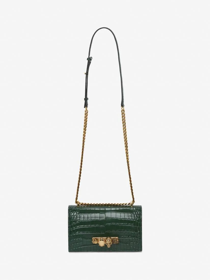 Women's Jewelled Satchel in Emerald